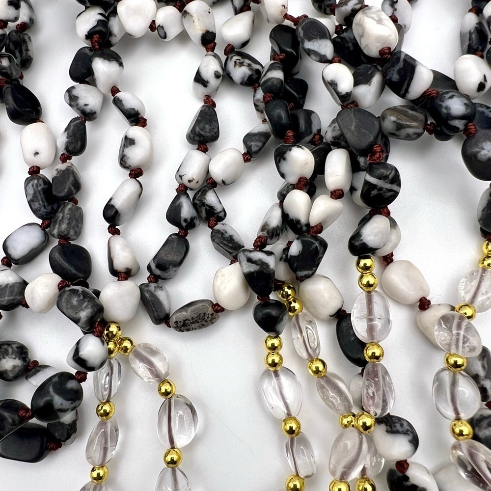 White Buffalo Turquoise + DT Quartz Mala Necklace Pendant - Picture 8 of 8